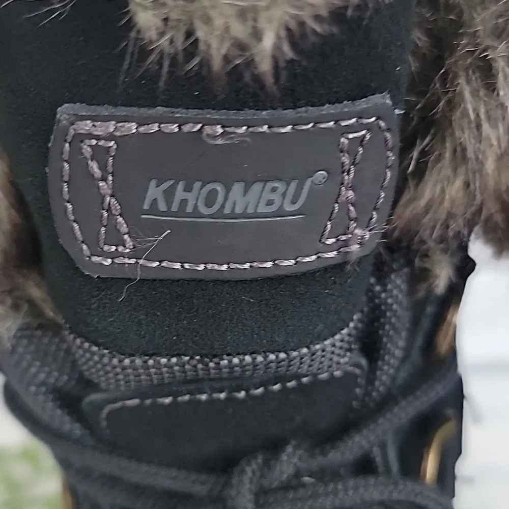 Khombu Winter Boots - Black with Faux Fur Womens Size 6M